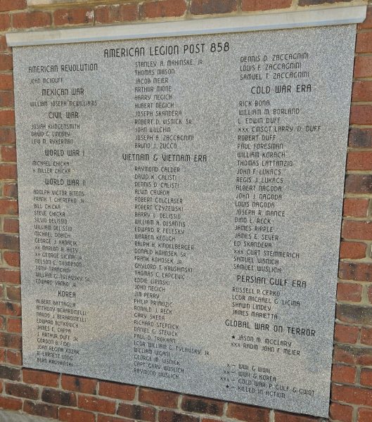 EXPORT AND COMMUNITY HONOR ROLL AND AMERICAN LEGION POST 858 WAR MEMORIAL PLAQUE B