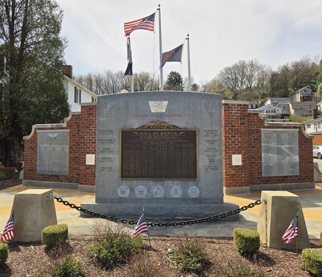 EXPORT AND COMMUNITY HONOR ROLL AND AMERICAN LEGION POST 858 WAR MEMORIAL