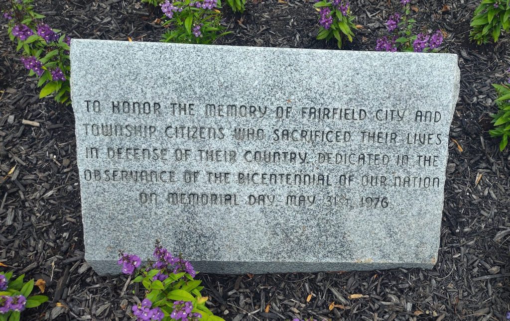 FAIRFIELD CITY AND TOWNSHIP VETERANS MEMORIAL STONE
