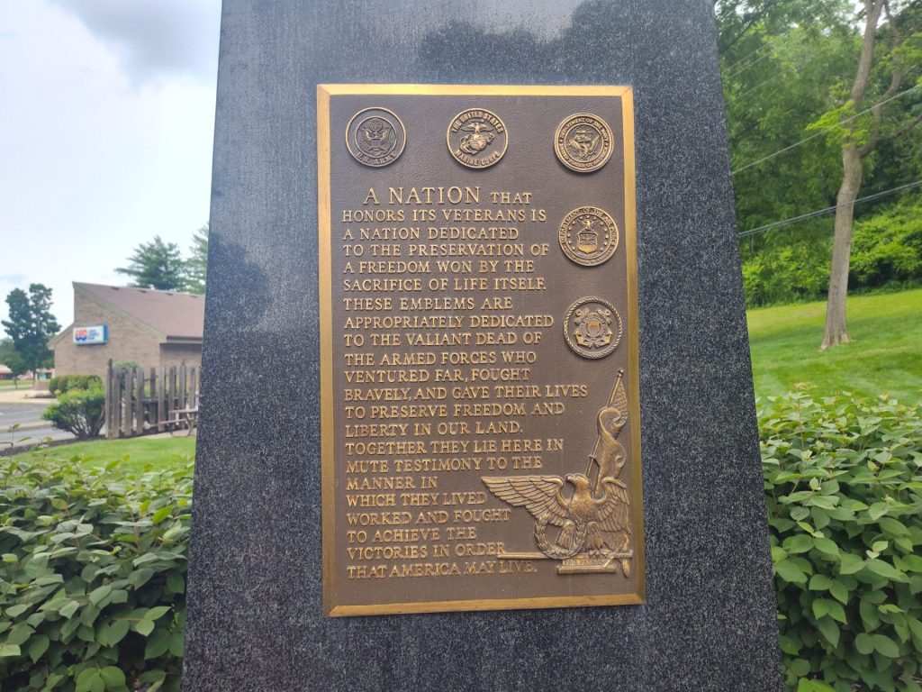 FAIRFIELD VETERANS MEMORIAL PLAQUE