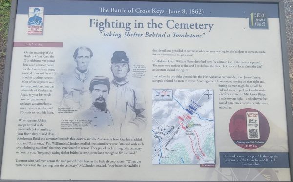FIGHTING IN THE CEMETERY WAR MEMORIAL PANEL