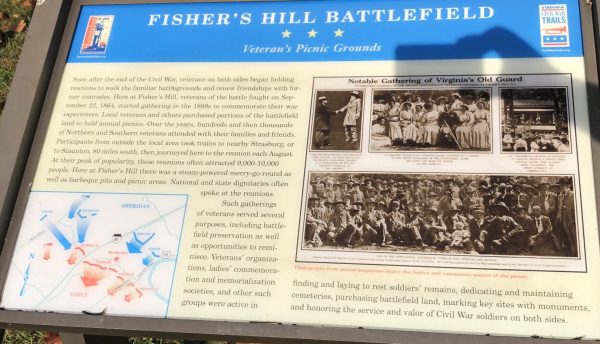 FISHER’S HILL BATTLEFIELD VETERANS PICNIC GROUND WAR MEMORIAL PANEL
