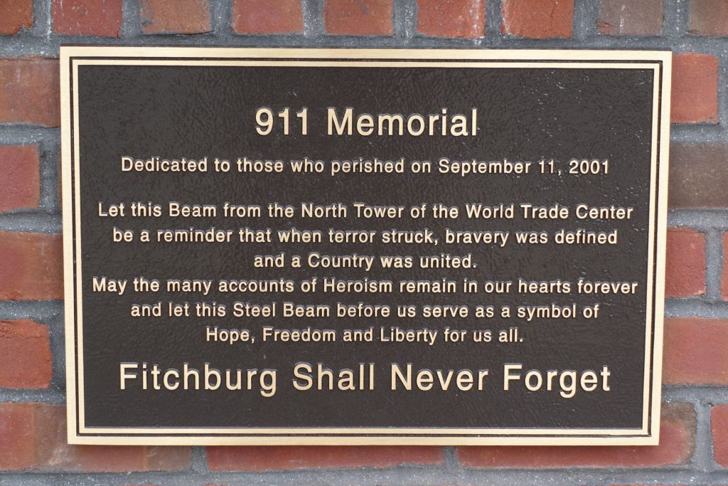 FITCHBURG 911 MEMORIAL PLAQUE