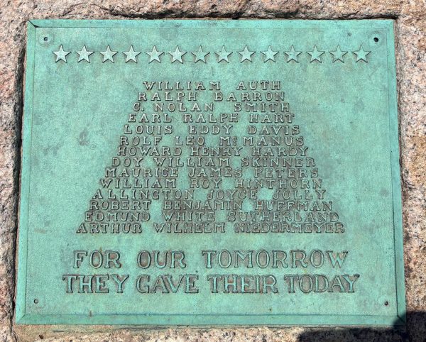 FOR OUR TOMORROW THEY GAVE THEIR TODAY MEMORIAL PLAQUE