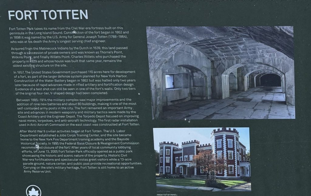 FORT TOTTEN MEMORIAL PLAQUE