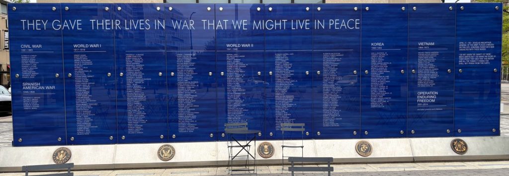 FOUNTAIN SQUARE SUPREME SACRIFICE VETERANS MEMORIAL WALL