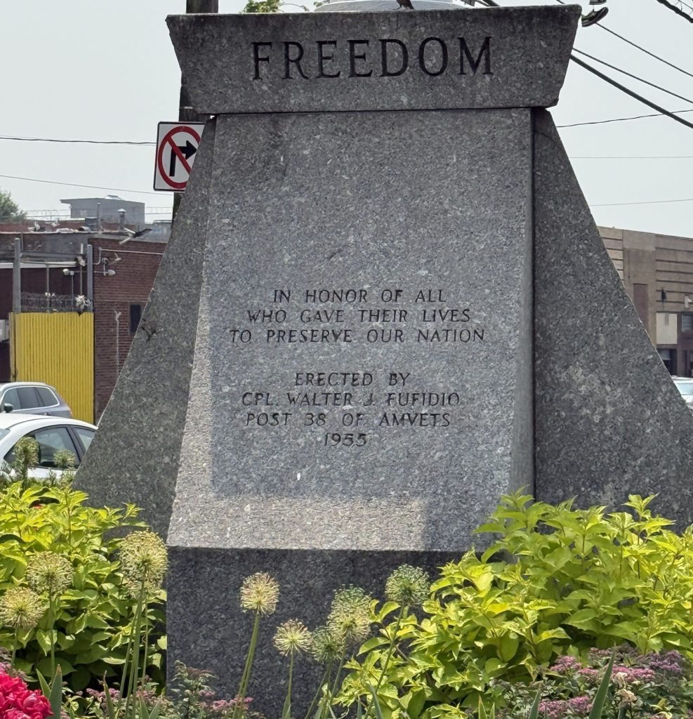 FUFIDIO TRIANGLE WAR MEMORIAL FLAGPOLE SIDE A