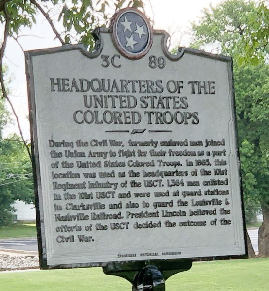 HEADQUARTERS OF THE UNITED STATES COLORED TROOPS MEMORIAL MARKER