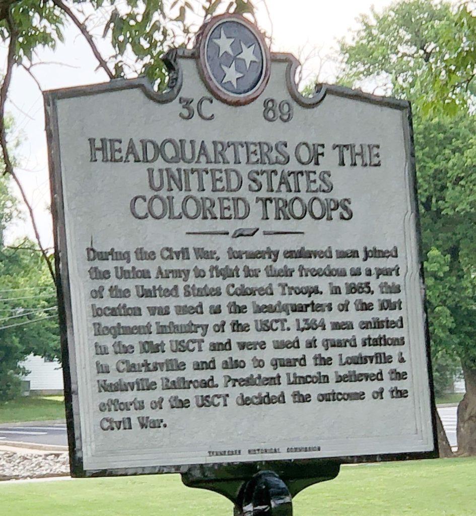 HEADQUARTERS OF THE UNITED STATES COLORED TROOPS MEMORIAL MARKER