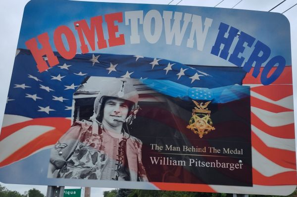 HOME TOWN HERO WILLIAM PITSENBARGER MEDAL OF HONOR WAR MEMORIAL MARKER