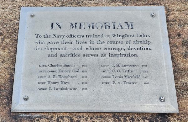 IN MEMORIAM AIRSHIP DEVELOPMENT FLAGPOLE STONE