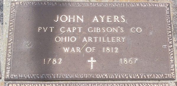 JOHN AYERS WAR MEMORIAL CEMETERY STONE