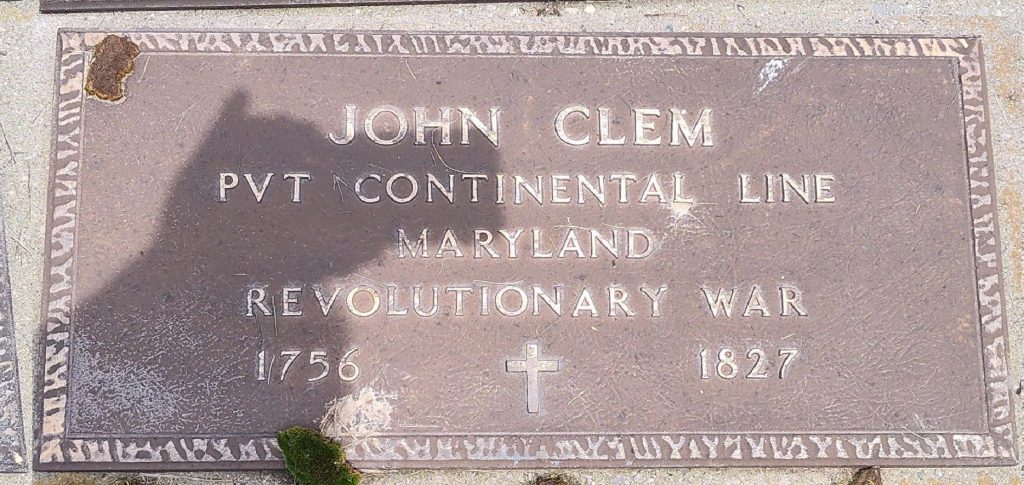 JOHN CLEM WAR MEMORIAL CEMETERY STONE