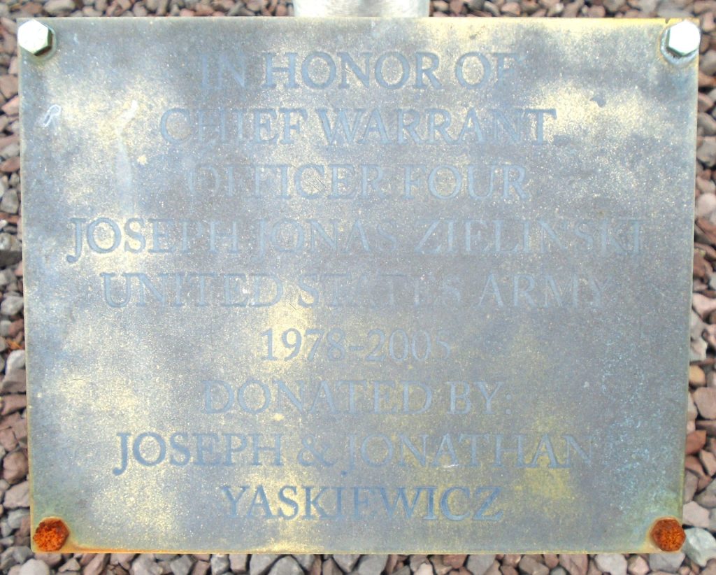 JOSEPH JONAS ZIELINSKI WAR MEMORIAL PLAQUE