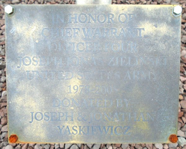 JOSEPH JONAS ZIELINSKI WAR MEMORIAL PLAQUE