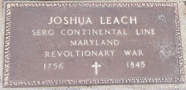 JOSHUA LEACH WAR MEMORIAL CEMETERY STONE