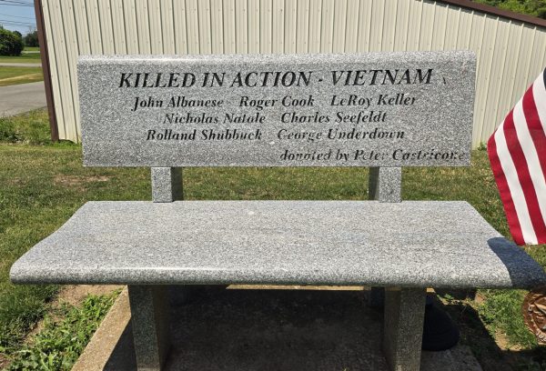 KILLED IN ACTION-VIETNAM WAR MEMORIAL BENCH