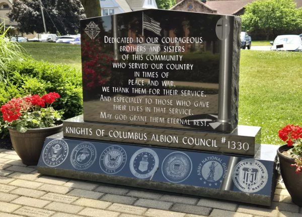 KNIGHTS OF COLUMBUS ALBION COUNCIL #1330 VETERANS MEMORIAL