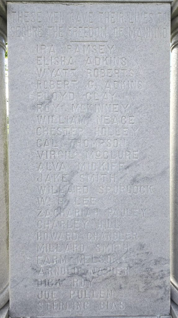 LINCOLN COUNTY WORLD WAR I MEMORIAL CENTER STONE