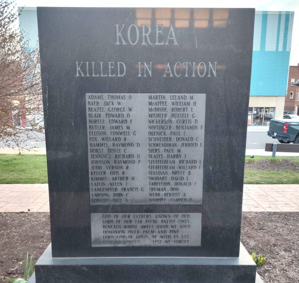 MASSILLON KOREAN WAR MEMORIAL BACK