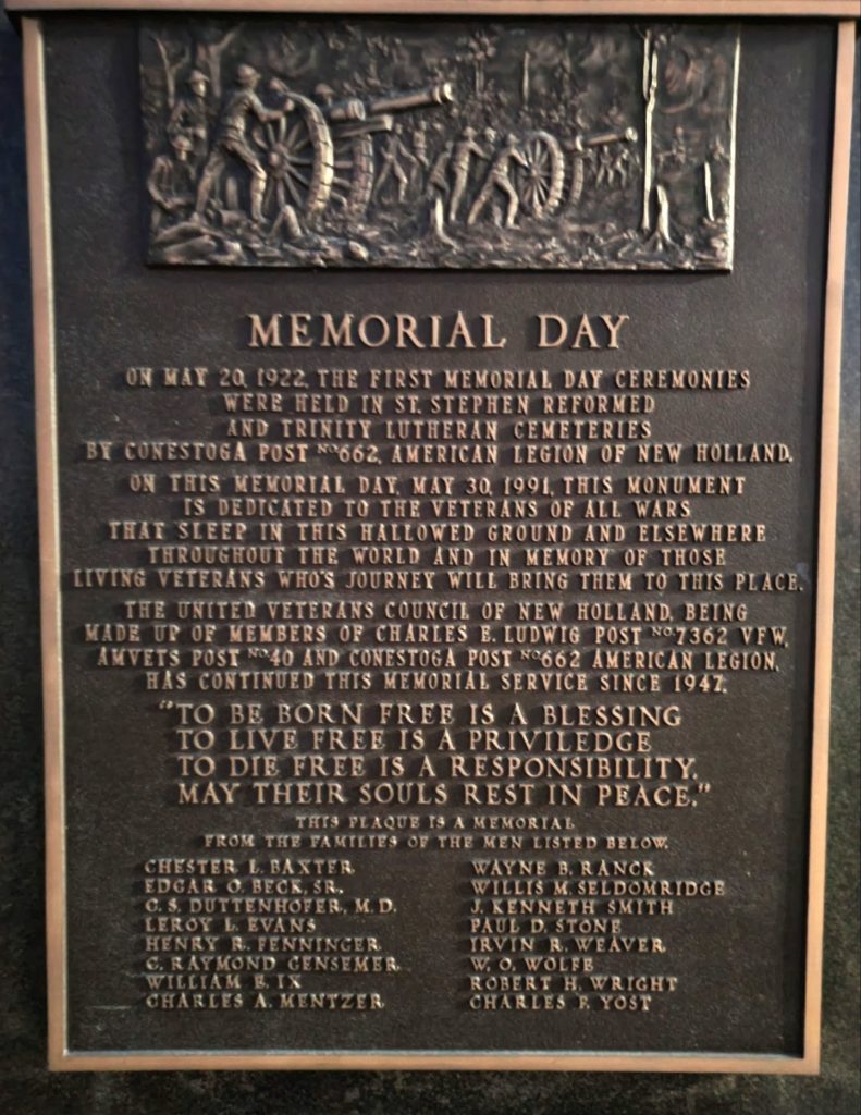 MEMORIAL DAY MAY 20, 1922 MEMORIAL PLAQUE