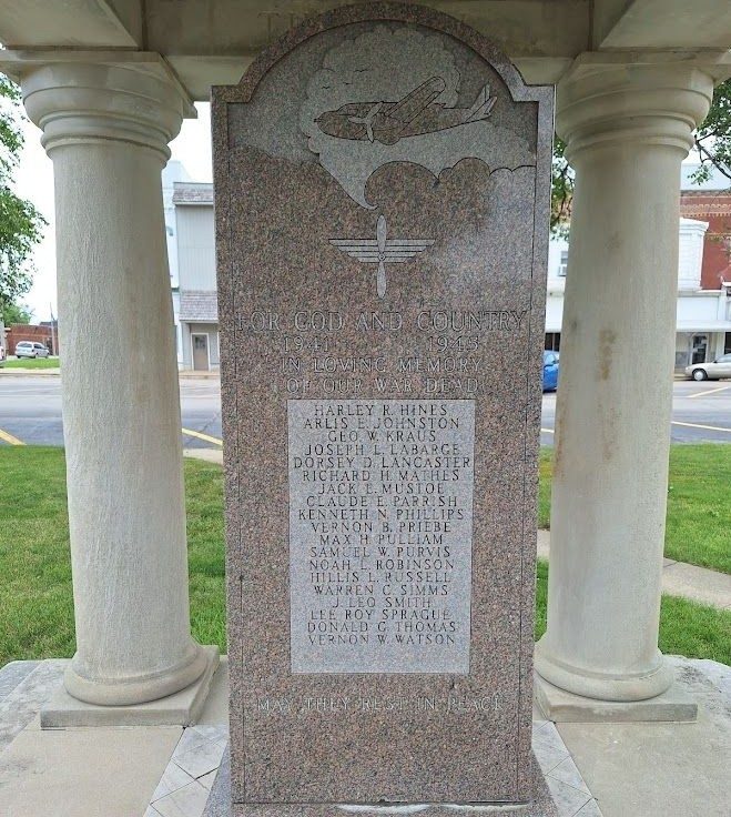 MEMPHIS WAR DEAD MEMORIAL CENTER STONE