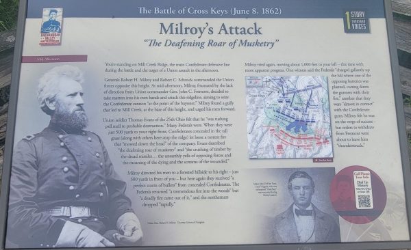 MILROY’S ATTACK WAR MEMORIAL PANEL