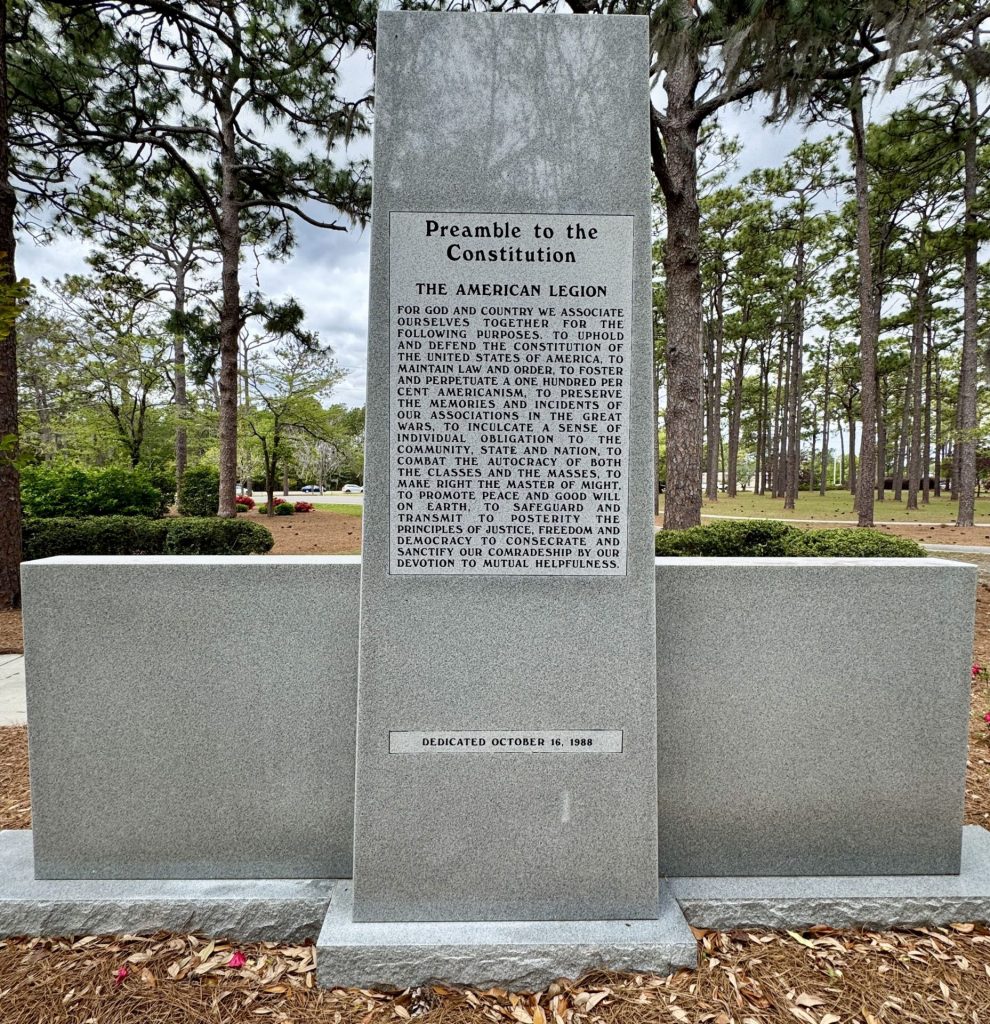 NEW HANOVER COUNTY SUPREME SACRIFICE VETERANS MEMORIAL BACK