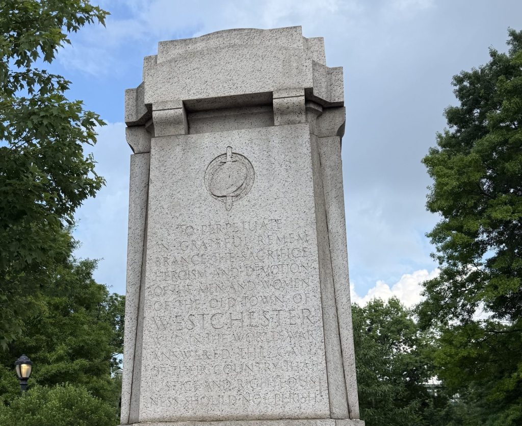 OLD TOWN OF WESTCHESTER WORLD WAR MEMORIAL SIDE A