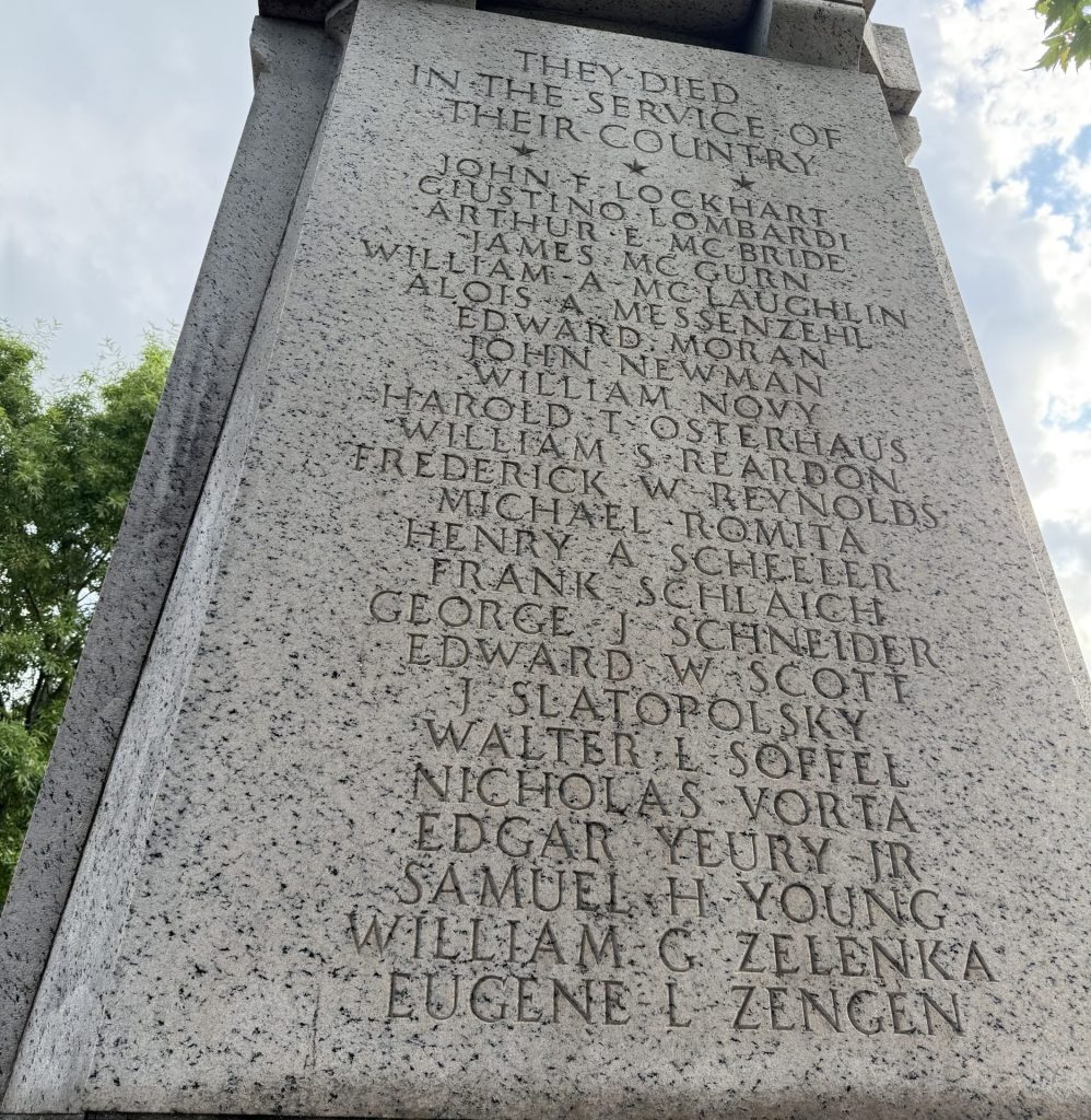 OLD TOWN OF WESTCHESTER WORLD WAR MEMORIAL SIDE C