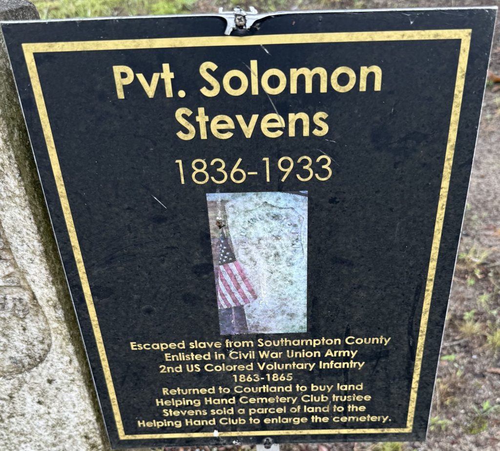 PVT. SOLOMON STEVENS WAR MEMORIAL PLAQUE
