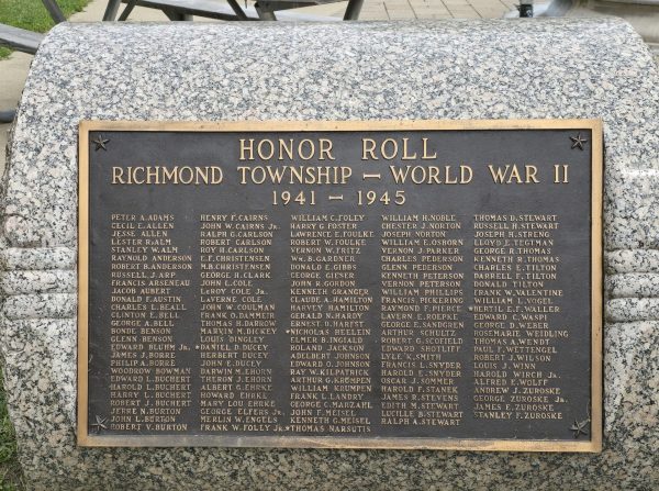 RICHMOND TOWNSHIP WORLD WAR II MEMORIAL