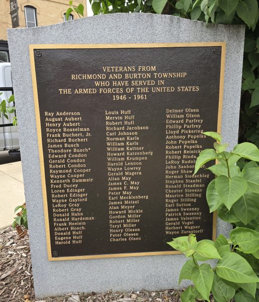 RICHMOND AND BURTON TOWNSHIPS ARMED FORCES 1946-1961 MEMORIAL