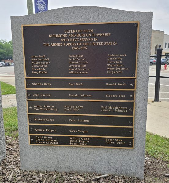 RICHMOND AND BURTON TOWNSHIPS ARMED FORCES 1946-1975 MEMORIAL