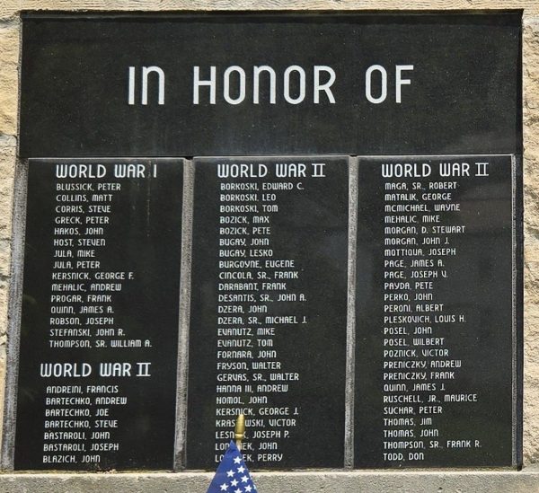 SANTIAGO HONOR ROLL WAR MEMORIAL PLAQUE A