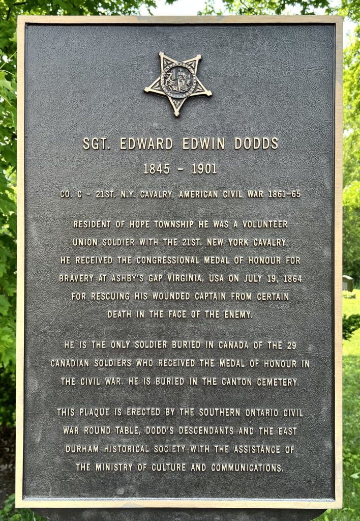 SGT. EDWARD EDWIN DODDS MEDAL OF HONOR WAR MEMORIAL PLAQUE