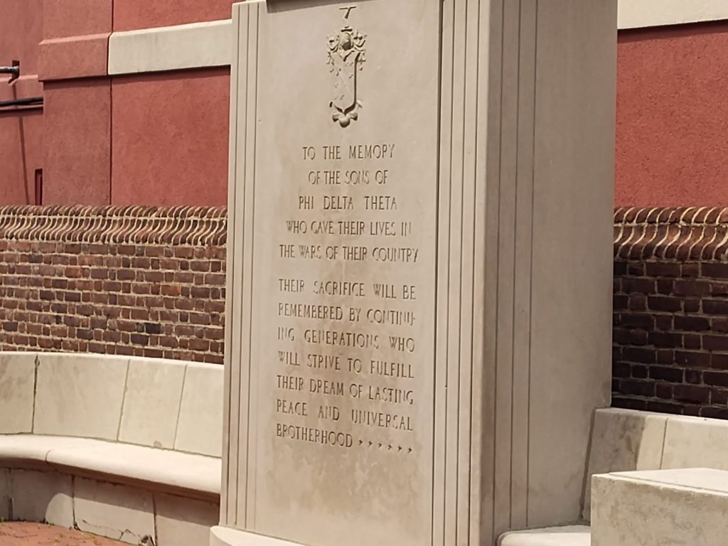 SONS OF PHI DELTA THETA VETERANS MEMORIAL STONE