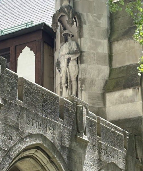 ST. LUKE’S EPISCOPAL CHURCH BATTLE CLOISTER MEMORIAL STATUE