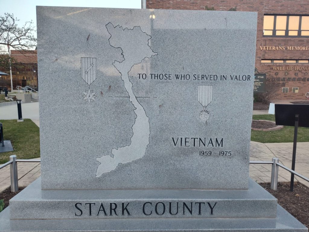 STARK COUNTY SUPREME SACRIFICE VIETNAM VETERANS MEMORIAL FRONT