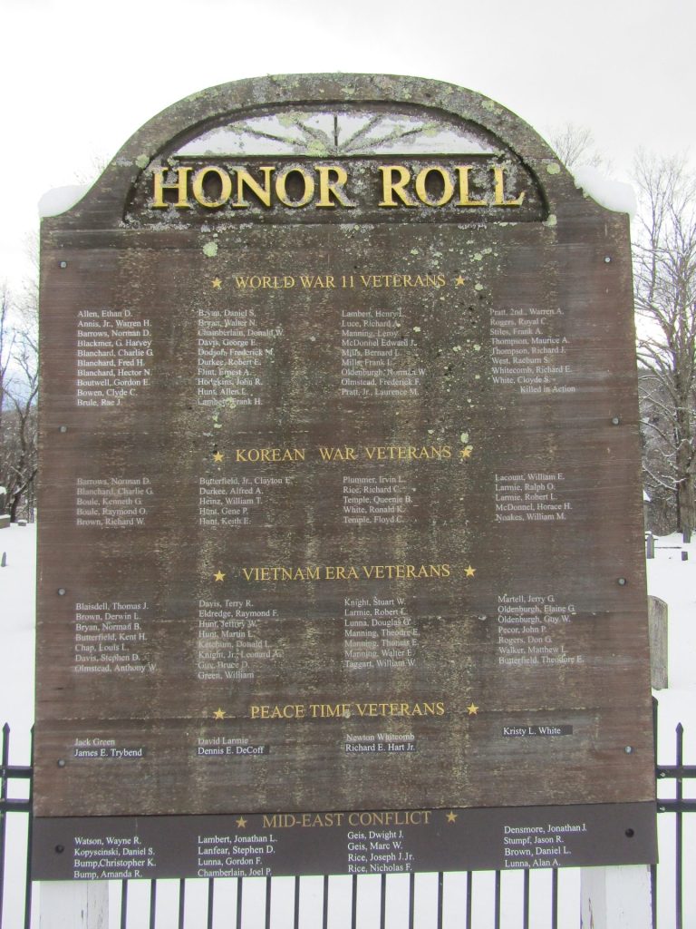STOCKBRIDGE HONOR ROLL WAR MEMORIAL