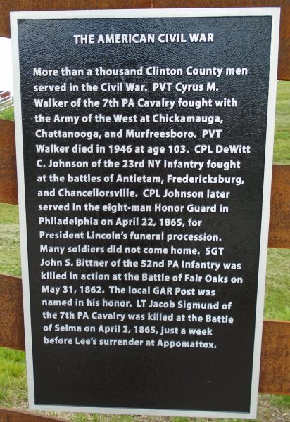 THE AMERICAN CIVIL WAR MEMORIAL MURAL PLAQUE