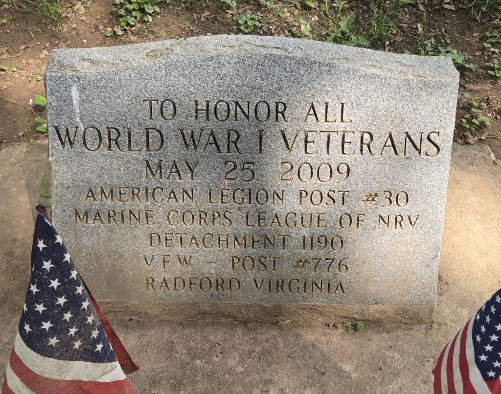 TO HONOR ALL WORLD WAR I VETERANS MEMORIAL