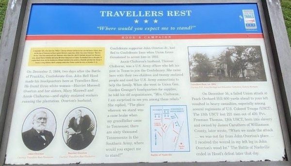 TREAVELLERS REST HOOD’S CAMPAIGN WAR MEMORIAL PANEL