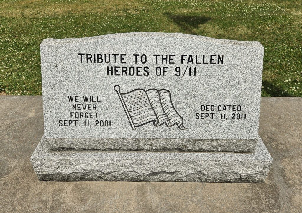 TRIBUTE TO THE FALLEN HEROES OF 9/11 MEMORIAL FLAGPOLE STONE