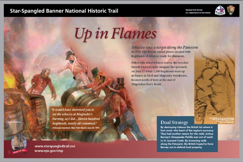 UP IN FLAMES WAR MEMORIAL PANEL