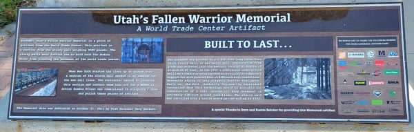 UTAH’S FALLEN WARRIOR MEMORIAL PLAQUE