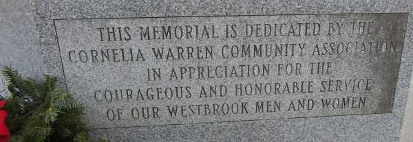 WESTBROOK VETERANS MEMORIAL STONE