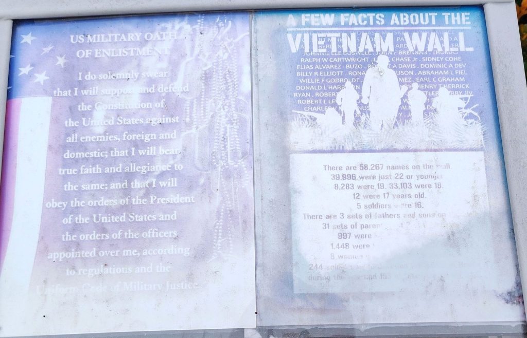 A FEW FACTS ABOUT THE VIETNAM WALL WAR MEMORIAL PLAQUE