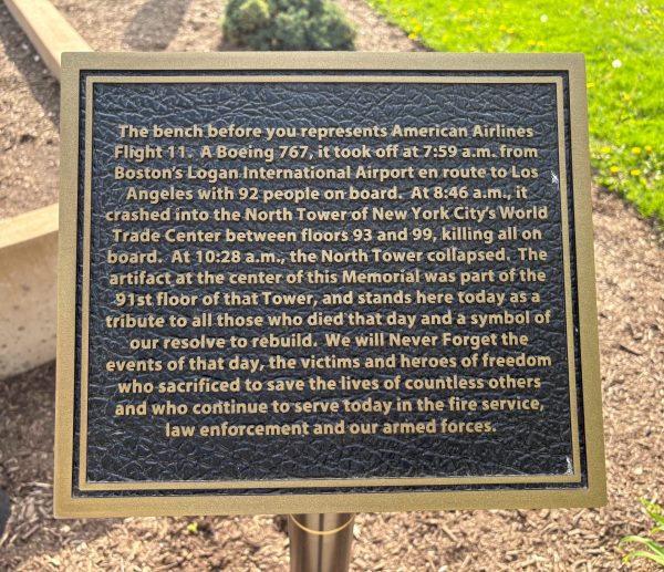 AMERICAN AIRLINES FLIGHT 11 MEMORIAL PLAQUE