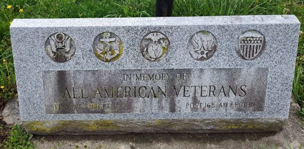 AMERICAN LEGION POST 168 VETERANS MEMORIAL FLAGPOLE STONE